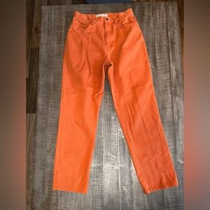 Jones wear NY orange jeans high rise